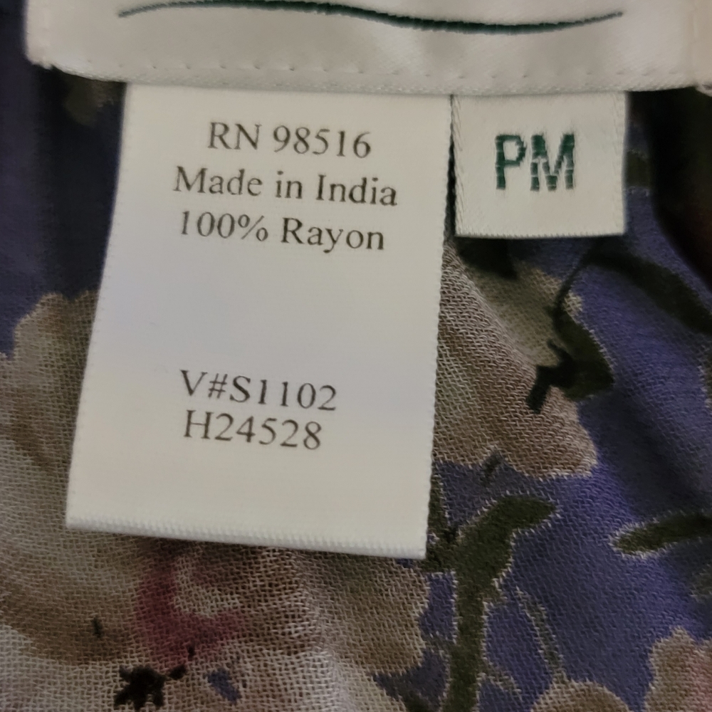 Coldwater Creek faux wrap floral reversible midi skirt floral size medium petite - Picture 6 of 9